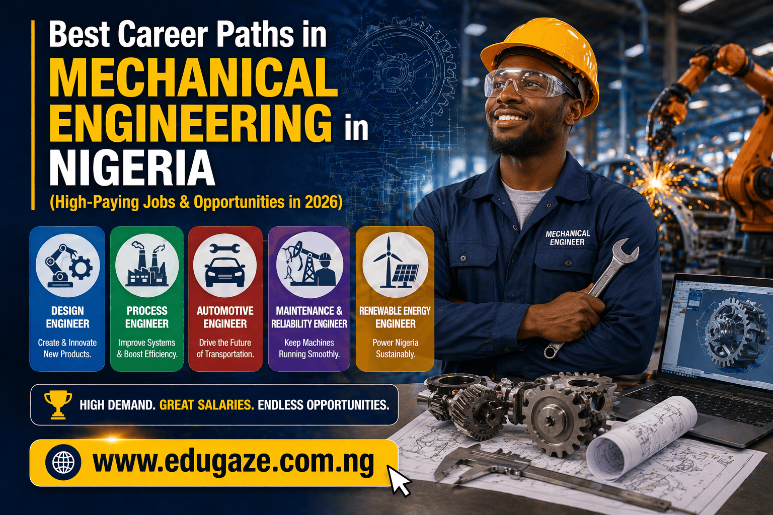 Best Career Paths in Mechanical Engineering in Nigeria (High-Paying Jobs & Opportunities in 2026)