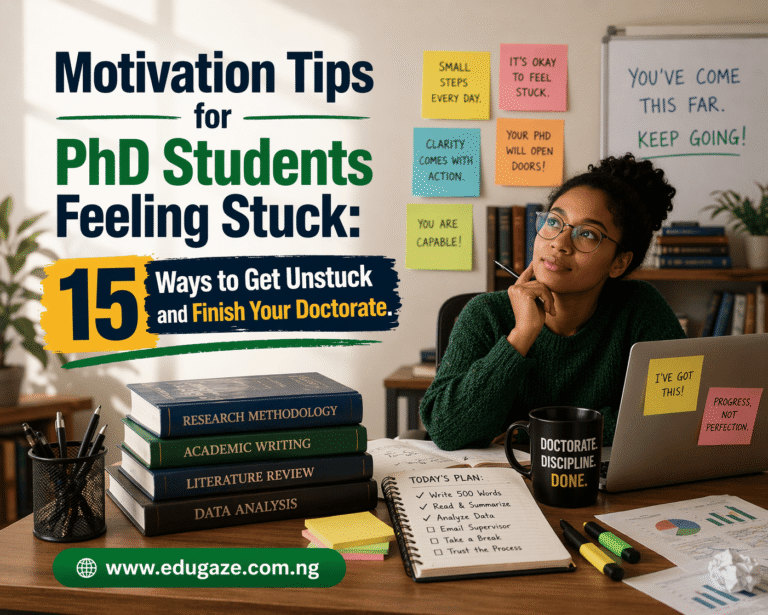 Motivation Tips for PhD Students Feeling Stuck: 15 Ways to Get Unstuck and Finish Your Doctorate