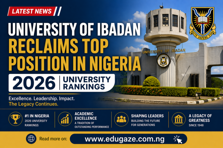 University of Ibadan Reclaims Top Position in Nigeria 2026 University Rankings | Latest Higher Institution News in Nigeria