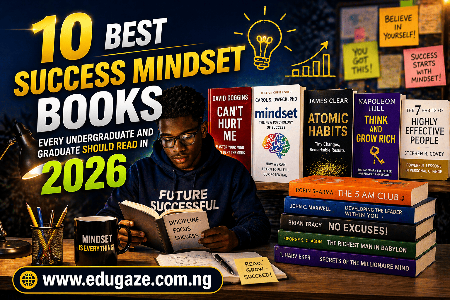 10 Best Success Mindset Books Every Undergraduate and Graduate Should Read in 2026