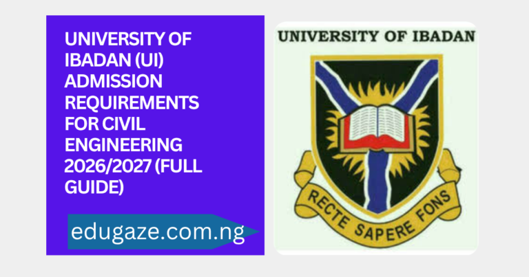 University of Ibadan (UI) Admission Requirements for Civil Engineering 2026/2027 (Full Guide)