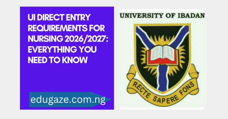 UI Direct Entry Requirements for Nursing 2026/2027: Everything You Need to Know